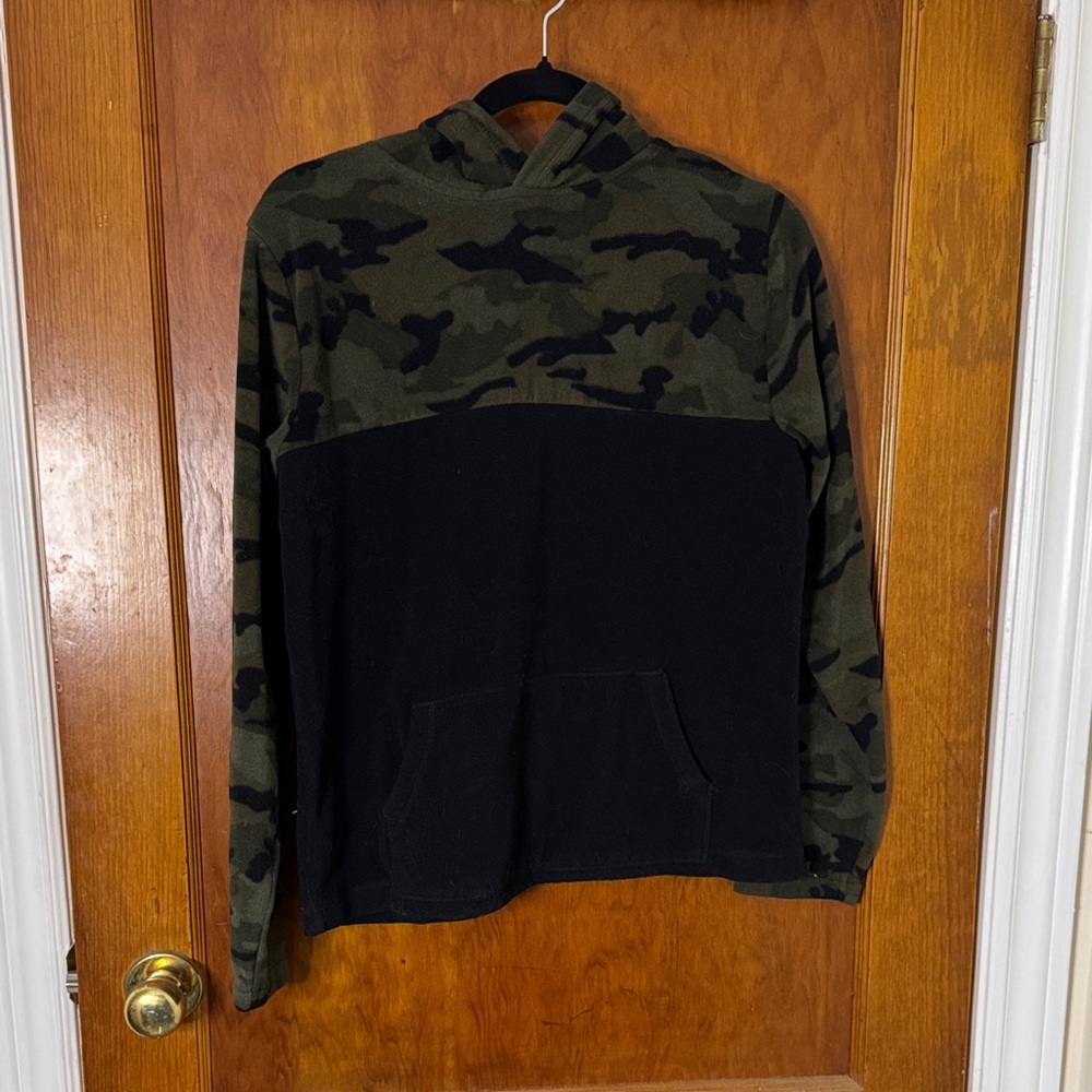 Camouflage and Black Youth Hoodie